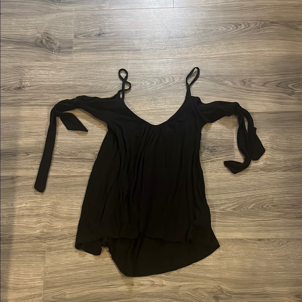 We The Free Black Asymmetrical Cut Out Camisole - Picture 2 of 5